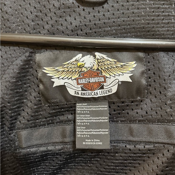 Harley Davidson Switchback Motorcycle Biker 2 in 1 Jacket XL Black - Picture 5 of 8